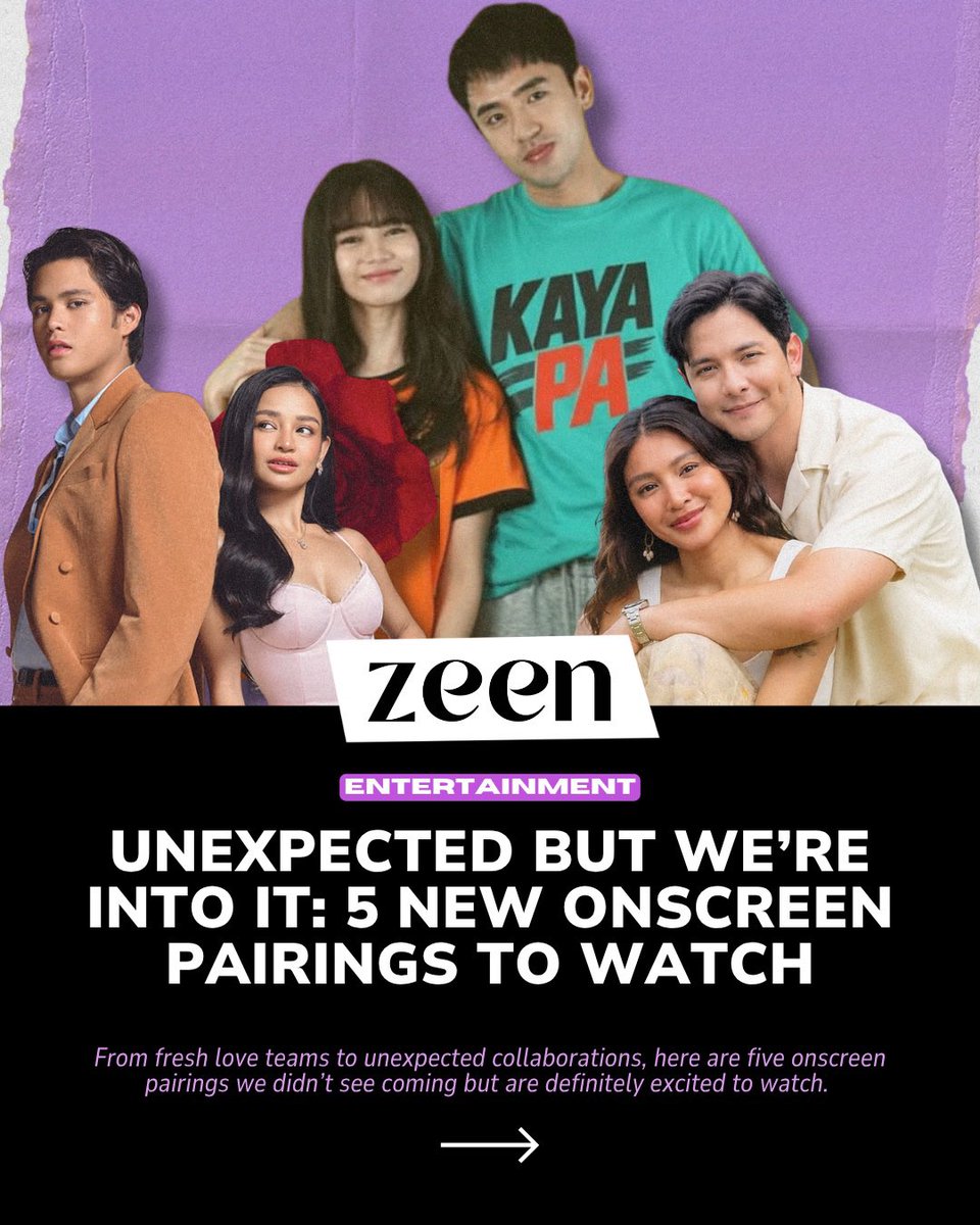 zeenmagazineph's tweet photo. From Ashtine and David to Nadine and Alden plus Brent, Bianca, and Esnyr, Kyle and Xyriel, and Sassa and Joao these unexpected tandems have us curious about the chemistry they’ll bring onscreen.

Read: https://t.co/7cbshpCEqG https://t.co/Ta9ZmyTzRz