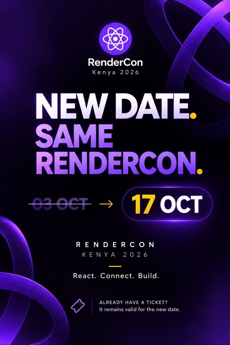 renderconke's tweet photo. RenderCon 2026 is moving to 17 October 2026.

After careful consideration, we’ve made the difficult decision to reschedule the event due to logistical circumstances that would prevent us from delivering the experience we’ve planned.

We know this change comes close to the original date, and we sincerely apologise for any inconvenience this may cause. We truly appreciate your patience and understanding.

RenderCon has always been about bringing our community together to learn, connect, share ideas, and build. We want to make sure we deliver an event that lives up to that vision — and to the people who make this community what it is.

Taking a little more time allows us to get the details right and give RenderCon the experience it deserves.

New date: 17 October 2026.

If you already have a ticket, your ticket remains valid for the new date.

We’re still incredibly excited for what we’re building, and we hope you’ll be there with us.

The wait will be worth it.

See you on 17 October.