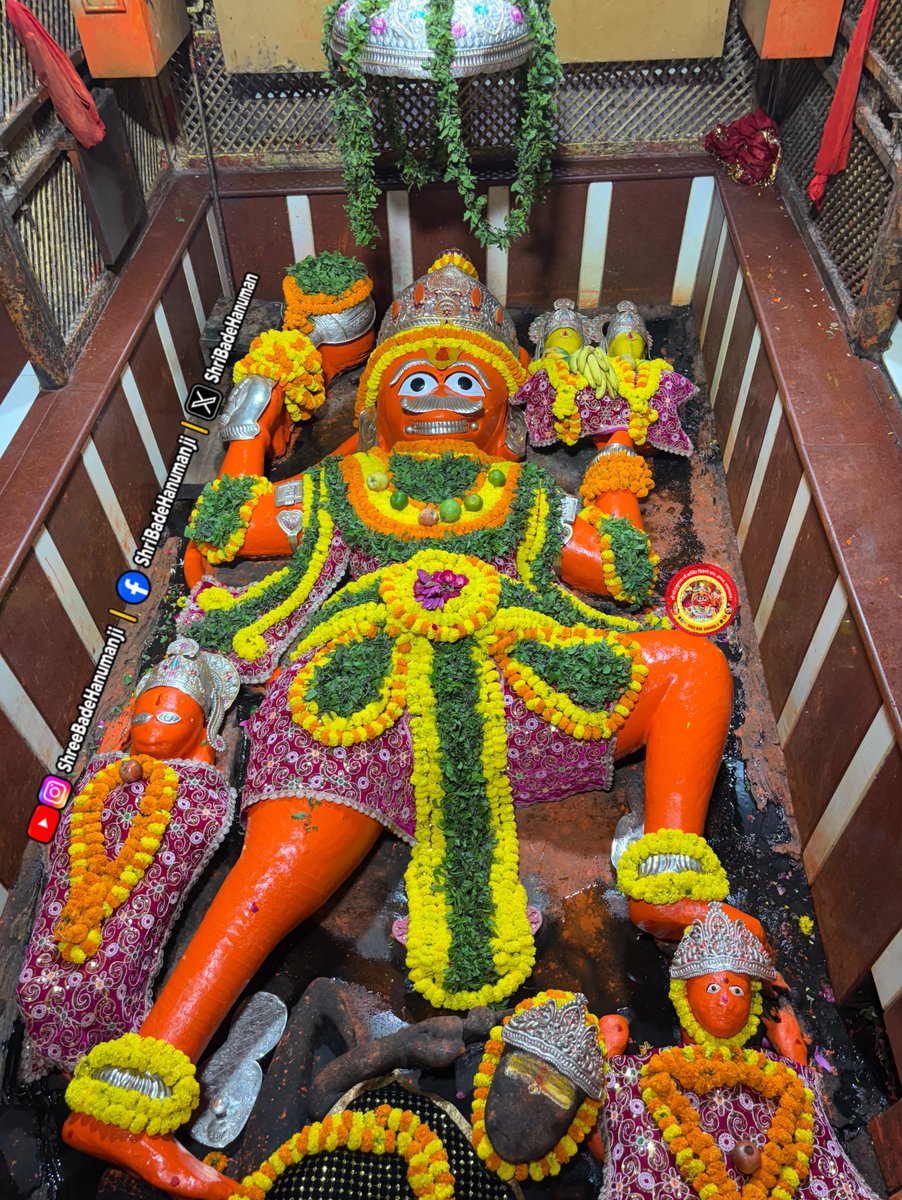 ShriBadeHanuman's tweet photo. आज दिनांक 02/10/2026 दिन शुक्रवार को श्री बड़े हनुमान जी महाराज के श्रृंगार आरती दर्शन https://t.co/EMfnv7E2WZ