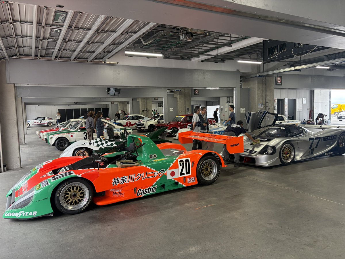 WillForWin2's tweet photo. 今更気づいたけど明日のマツダファンフェスタ、4ローター搭載車が同時に4台走るのって超貴重じゃ？ https://t.co/3J0ELbz627
