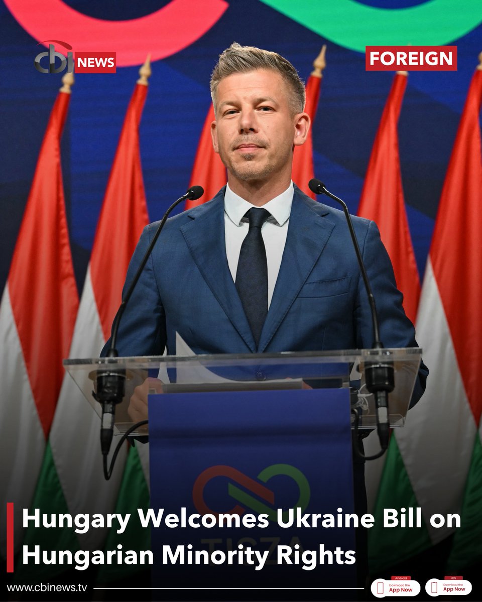 cbinewstv's tweet photo. Hungary has welcomed Ukraine’s move to submit draft legislation aimed at strengthening education rights for its ethnic Hungarian minority.

The bill would provide legal guarantees for Hungarian-language education and educational institutions. The long-running dispute over minority rights has strained Budapest-Kyiv relations and affected Hungary’s position on Ukraine’s European Union accession.

#CBINewsTV #News #Hungary #Ukraine #EUAccession