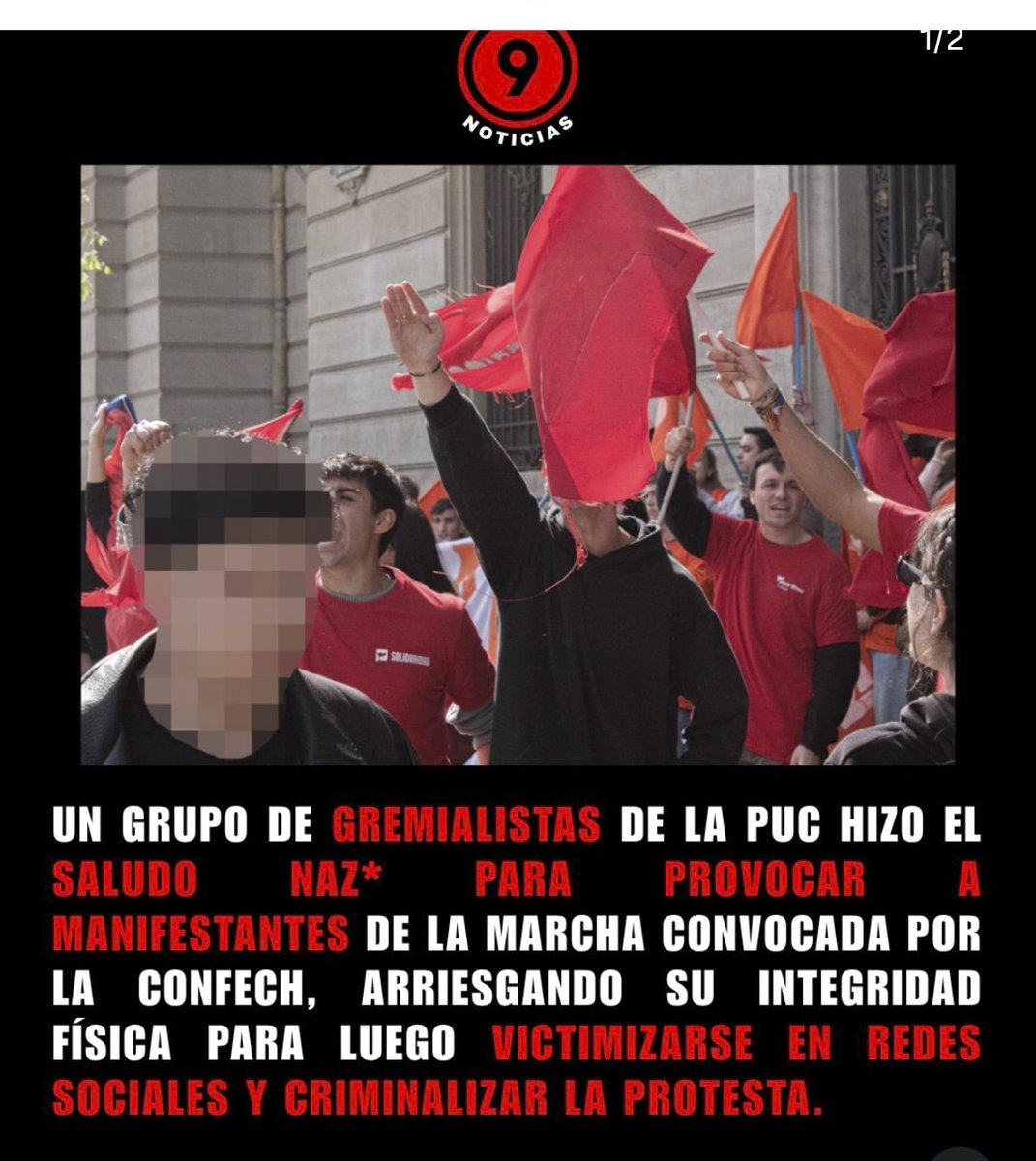LaCon_Sentida's tweet photo. Seamos realistas, los PENDEJOS sabian de la marcha AUTORIZADA  y solo fueron a PROVOCAR
Y ese saludo ?? q wea mas asquerosa!

Veo videos de wnes llorando q los agredieron, si fueron a eso a provocar y causar esto, 
NO SON VICTIMAS los mandaron a dejar la caga 

#ParoNacional https://t.co/ZgaT3yc2TT