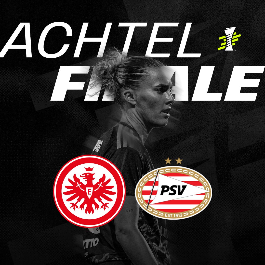 EintrachtFrauen's tweet photo. Das Los hat entschieden! 🎟️
Im Achtelfinale des UEFA Women’s Europa Cup treffen wir auf 𝐏𝐒𝐕 𝐄𝐢𝐧𝐝𝐡𝐨𝐯𝐞𝐧.

ℹ️ Das Hinspiel steigt am 28./29. Oktober auswärts, das Rückspiel am 10./11. November zu Hause.

🗞️ Mehr erfahren: https://t.co/MP4xR7Zwzz

#SGE #EintrachtFrauen https://t.co/zZ7l7WCoOB