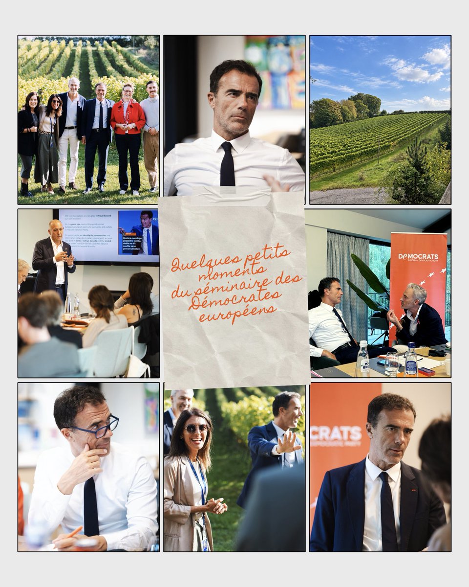 sandrogozi's tweet photo. Au cœur des vignobles de Wallonie, le @democrats_eu prépare les prochains mois en équipe : priorités politiques, communication, travail commun entre parlementaires et collaborateurs. 1/2 ⤵️ https://t.co/QVmODRBF9b