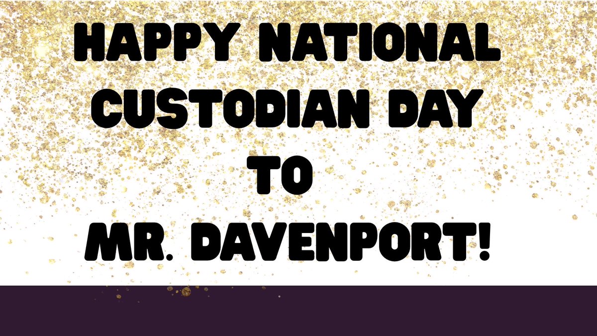 BrownsMillES's tweet photo. 🧹💛 Happy National Custodian Day to Mr. Davenport .Today we celebrate our YOU for keeping BMES clean, safe, and shining bright every day. 💛🖤 #NationalCustodianDay #BMES https://t.co/xd1pwejLif