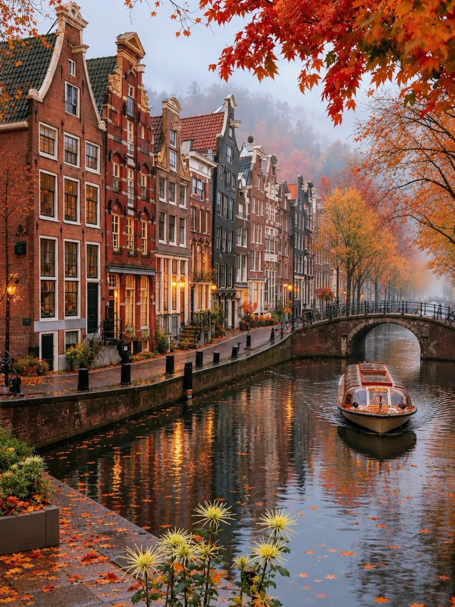 earthserenityy's tweet photo. Autumn in Amsterdam https://t.co/QBvVi2OFb5