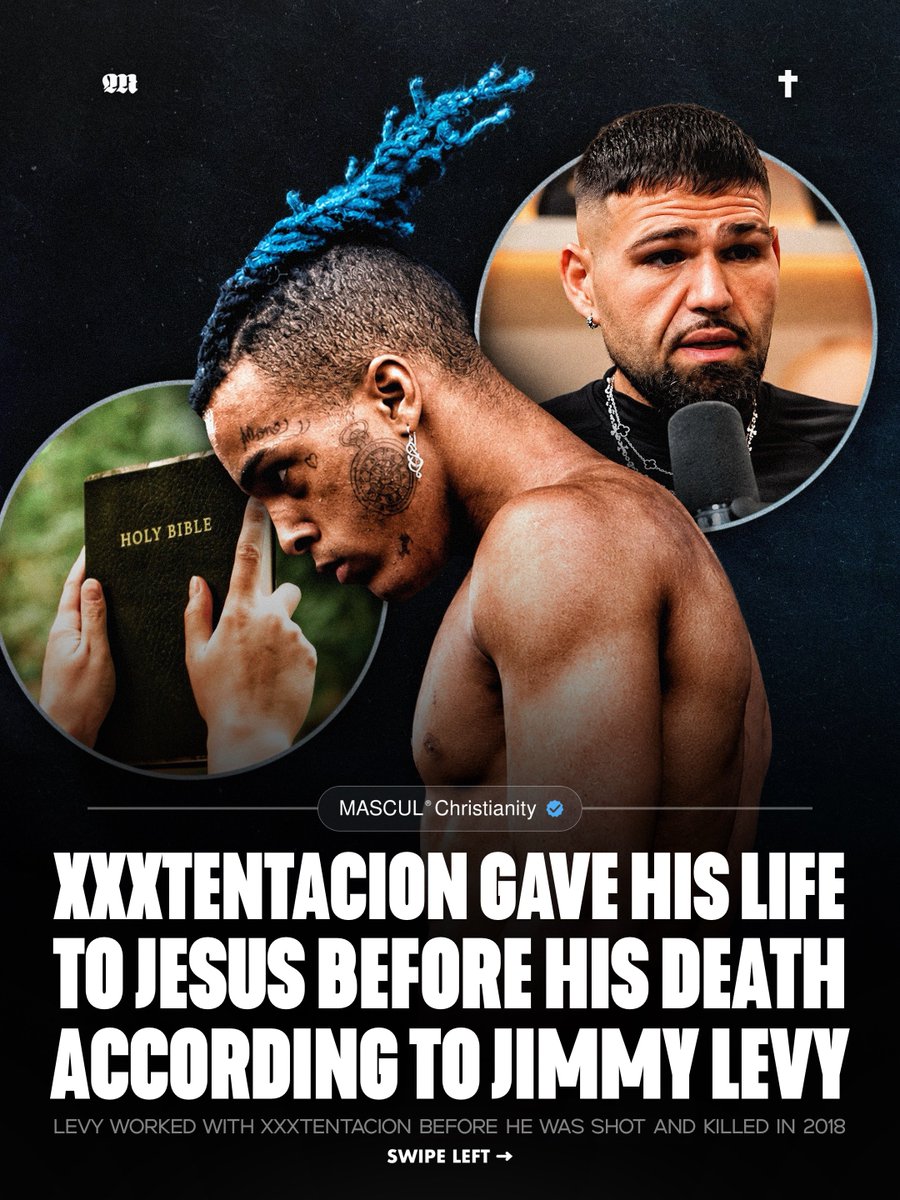 masculchristian's tweet photo. Jimmy Levy says he believes #XXXTentacion gave his life to Jesus before he was killed in 2018. Levy later appeared on X’s posthumous song “wanna grow old (i won’t let go),” released on Bad Vibes Forever in 2019. https://t.co/VD9hF0uKRS
