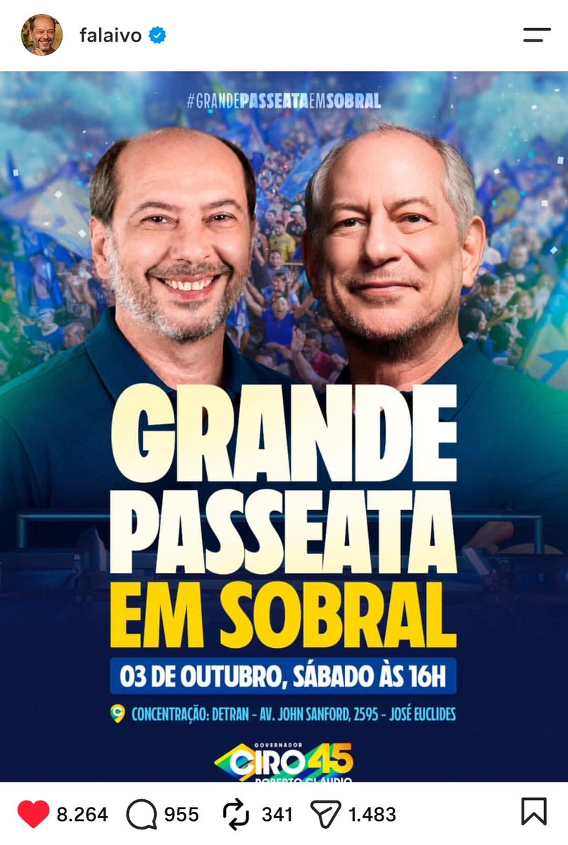 RaimundoBarbosa's tweet photo. Grande Passeata em Sobral https://t.co/op4LwJLslC