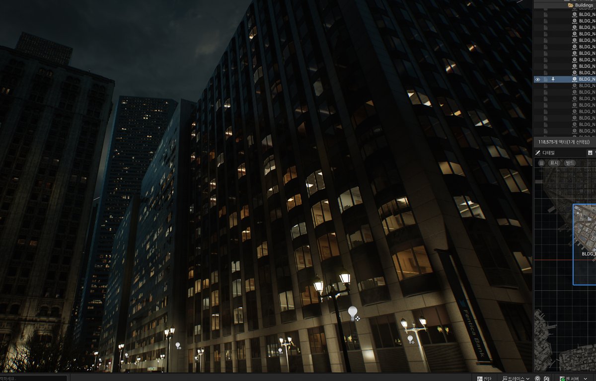 Project_Dayon's tweet photo. Refining the city after dark.
We’ve reworked the window shading around real-world lighting observations, balancing interior contrast and light intensity to give ceiling lights a clear presence without flattening the space behind them.
This is part of a broader pass on lighting, shadows, and art direction across the city.

#UnrealEngine #GameDev