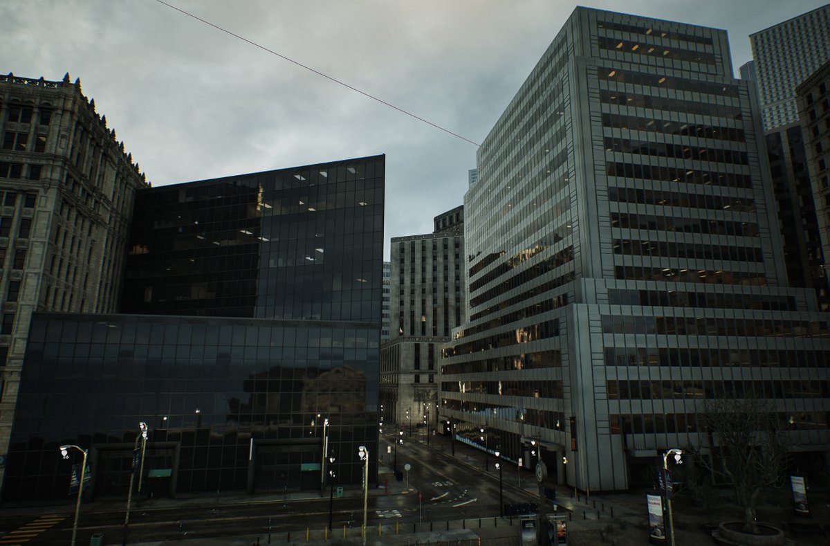 Project_Dayon's tweet photo. Refining the city after dark.
We’ve reworked the window shading around real-world lighting observations, balancing interior contrast and light intensity to give ceiling lights a clear presence without flattening the space behind them.
This is part of a broader pass on lighting, shadows, and art direction across the city.

#UnrealEngine #GameDev