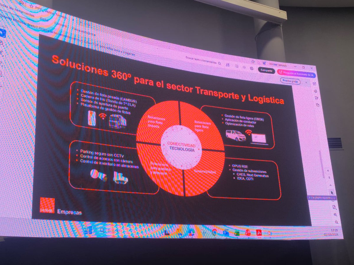 ASETRApress's tweet photo. 👥La jornada sigue con la importancia de la conectividad y la seguridad en el proceso de digitalización del transporte.
La ponencia corre a cargo de los responsables de @MASORANGE_ES Grandes Empresas.
#ASETRA #CETMAsturias #Digitalización #Transporte #Conectividad #Seguridad https://t.co/8A7GFVUSI3