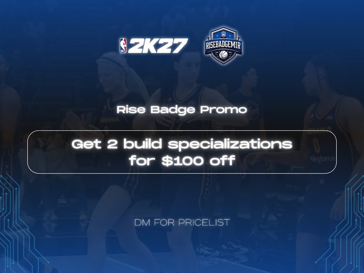 grindhub2k's tweet photo. Get 2 build specializations for $100 OFF and level up your game without the extra grind. 🎮💯

DM us for pricelist!

#NBA2K27 #NBA2K #2KCommunity #2KCommunityDay #GrindingServices #BadgeGrind https://t.co/To1yDW00QF