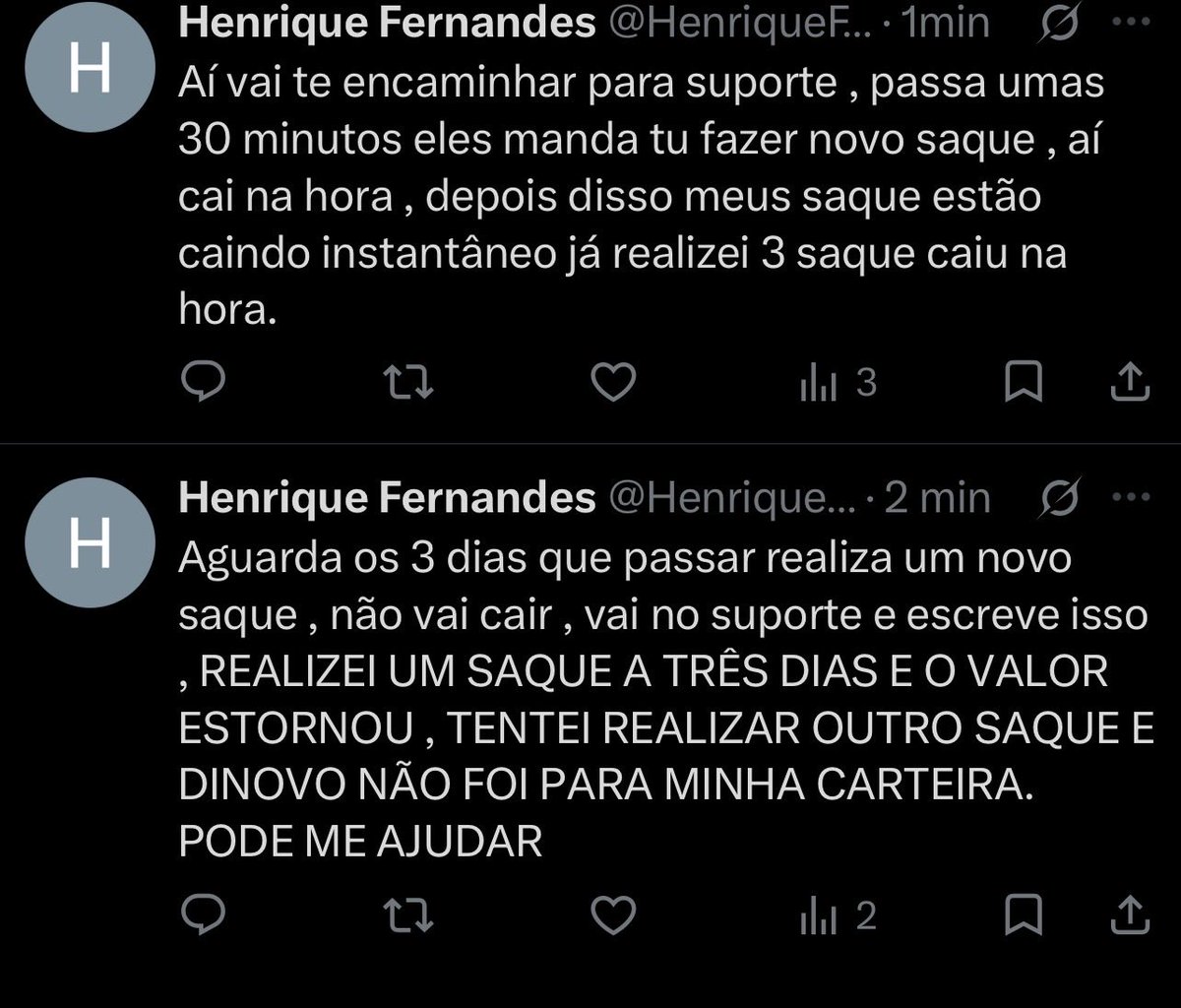 HenriqueFe86246's tweet photo. @vitorm1l2 @Kaiky181 Faz isso aí irmão , consegui sacar 1500 de uma vez https://t.co/AmaduzCfkx