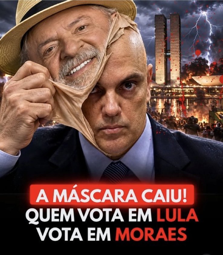 Alberto99266325's tweet photo. @folha #ForaLula #ForaMoraes #ForaPT #LulaNuncaMais #Estadão #Folha #OGlobo #Poder360 #metrópoles @STF_oficial @SenadoFederal @MPF_PGR #JN #UOL #G1 #ElPais #AFP #nytimes #LeMonde #Bild #Guardian #bbc #Clarin #LaNacion #Polymarket #CNN #Repubblica #SIC #TVI #Reuters https://t.co/nhiTed91Rc