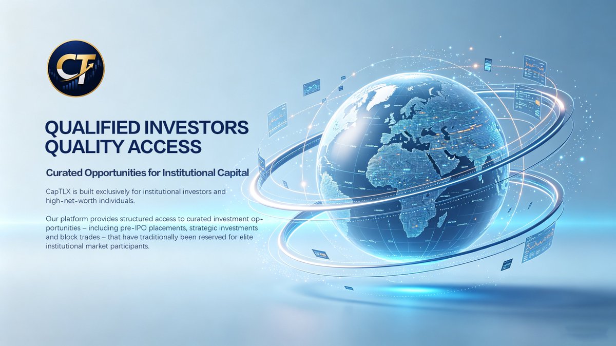 summerbreezedee's tweet photo. Built for qualified investors. CapTLX delivers structured access to curated opportunities – pre-IPO, strategic investments, block trades.
#CapTLX #CHAINLIONTECHLTD #PrimaryMarket #InstitutionalTrading #BlockTrade #QuantStrategy https://t.co/jkP9LPlHWs