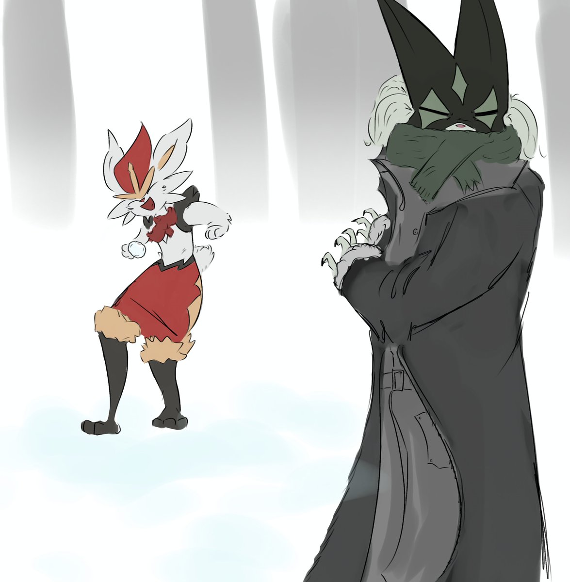 TraumaClone's tweet photo. More snow content
#meowscarada #cinderace #Pokemonartㅤ https://t.co/lTubjaVVJn