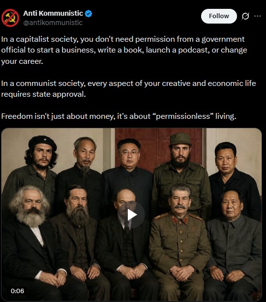 BadSocialisms's tweet photo. "in capitalism, you don't need permission from a government official to start a business"

hahahahahahahaha https://t.co/2AAmQFOz9E