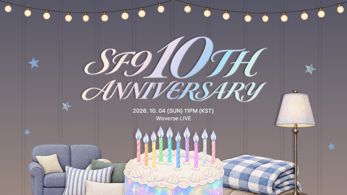 SF9_FANCLUB's tweet photo. [WEVERSE LIVE] SF9 10th Anniversary 🎉

26.10.04 11PM (KST)
Coming Soon! 🧸

✔  https://t.co/YFX2uJM1Lc

#SF9 #에스에프나인 #SF9_10th_Anniversary https://t.co/kWPBAY41ES