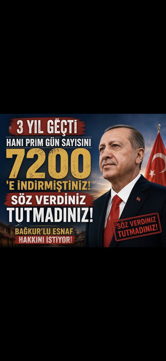 fatih30091974's tweet photo. @muratkk80300808 @MehmetYiginer @MehmetYiginer  hayırlı olsun 
7200 çözün
6 Mayıs 2023’te verilen Bağ-Kur prim eşitliği sözünüzün üzerinden 1245  gün geçti

7200 günü yasalaştırın

SÖZ VAR, YASA YOK!

@RTErdogan @isikhanvedat @iletisim @akbasogluemin @avabdullahguler @Hayati_Yazici

#Bağkur #Prim #İhya #Çiftçi https://t.co/9HV26uVRmL