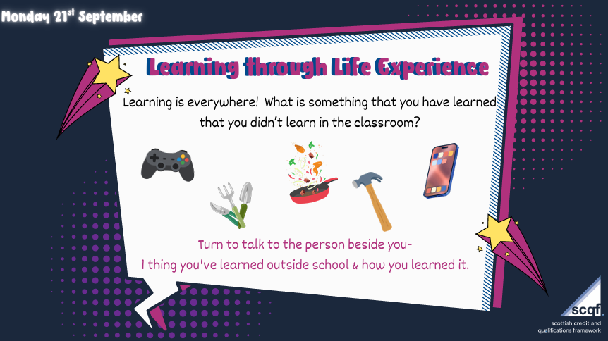 StStephensHS's tweet photo. Last week our SCQF Ambassadors celebrated SCQF week by creating videos &amp; slides to show all classes during registration.  We are looking forward to seeing what else they create this session!🎉⭐️👏 @SCQFPartnership https://t.co/yE6NsCwikZ