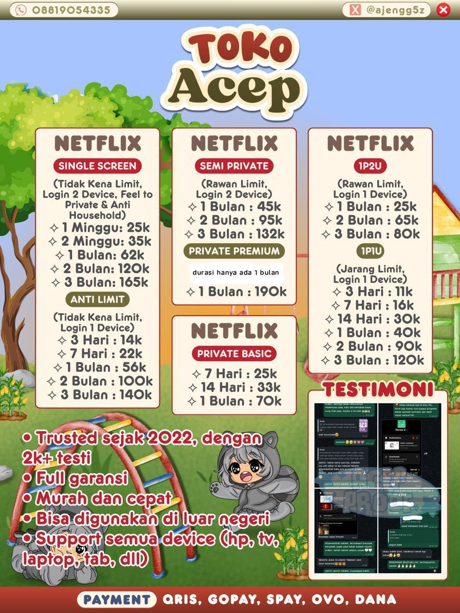 jjetil's tweet photo. prtt pritt mau kasih tau aku redi app prem buat u! garansi seratus persen .

legoo di tawarin ya netflix virio disney iqiyi wetv hbo bstation capcut canva youtube loklok spotify prime appmus mah dll cek pl aja ⭑.ᐟ

ㅡ. https://t.co/egLM7Oju5l

wts wtb zonauang 106 https://t.co/rTj3jg4sSi