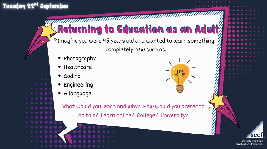 StStephensHS's tweet photo. Last week our SCQF Ambassadors celebrated SCQF week by creating videos &amp; slides to show all classes during registration.  We are looking forward to seeing what else they create this session!🎉⭐️👏 @SCQFPartnership https://t.co/yE6NsCwikZ