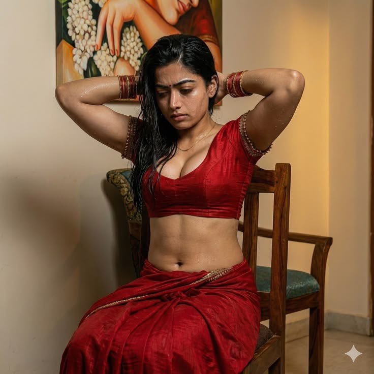 pixelsbymoon's tweet photo. #RashmikaMandanna In Red ❤️ 🔥 #Ai https://t.co/bJ3b6GhI19