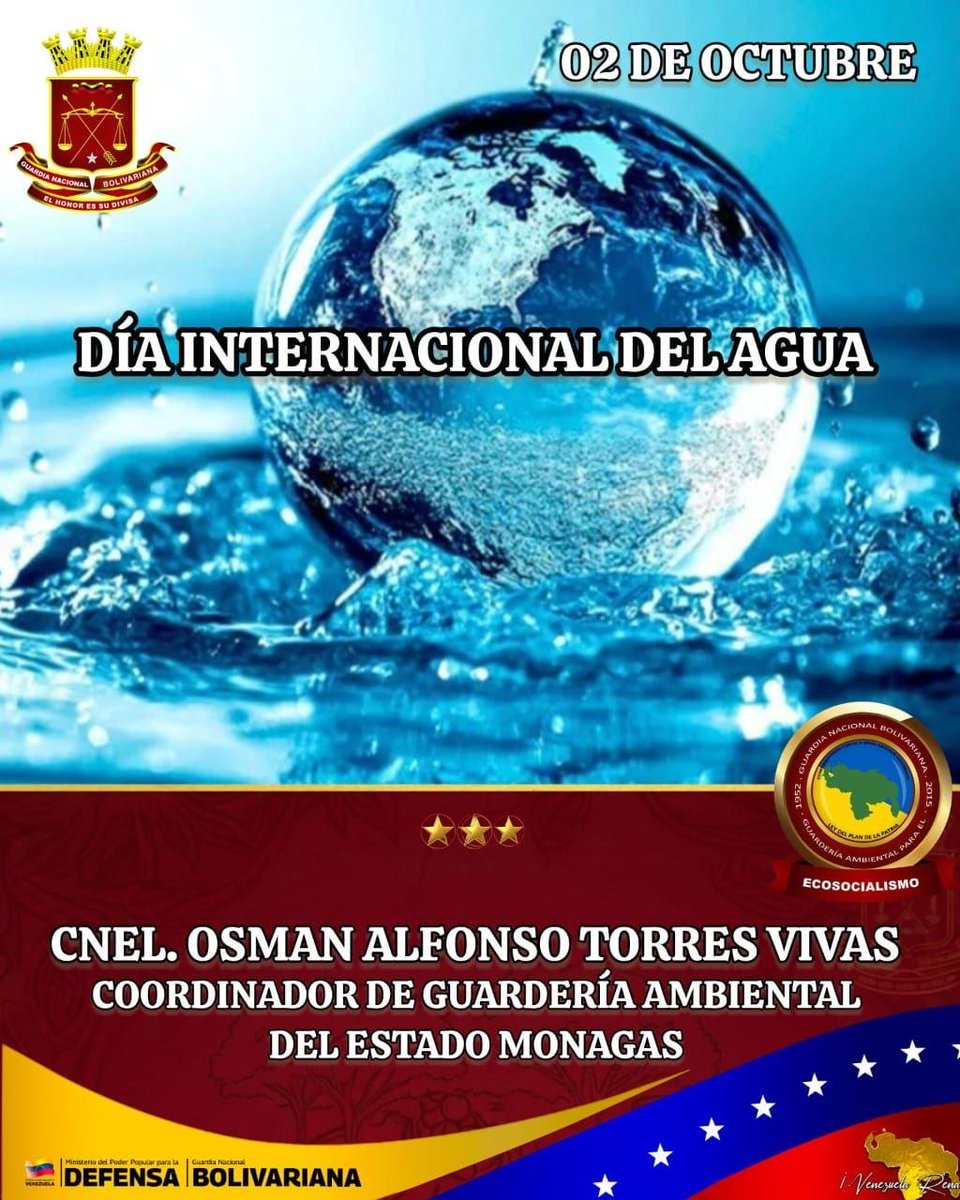 cega_monagas's tweet photo. #02OCT2026. El Día Mundial del Agua se celebra cada 22 de marzo para concienciar sobre la importancia del agua dulce y promover una gestión sostenible de los recursos hídricos. https://t.co/wsa2J9Pnzf