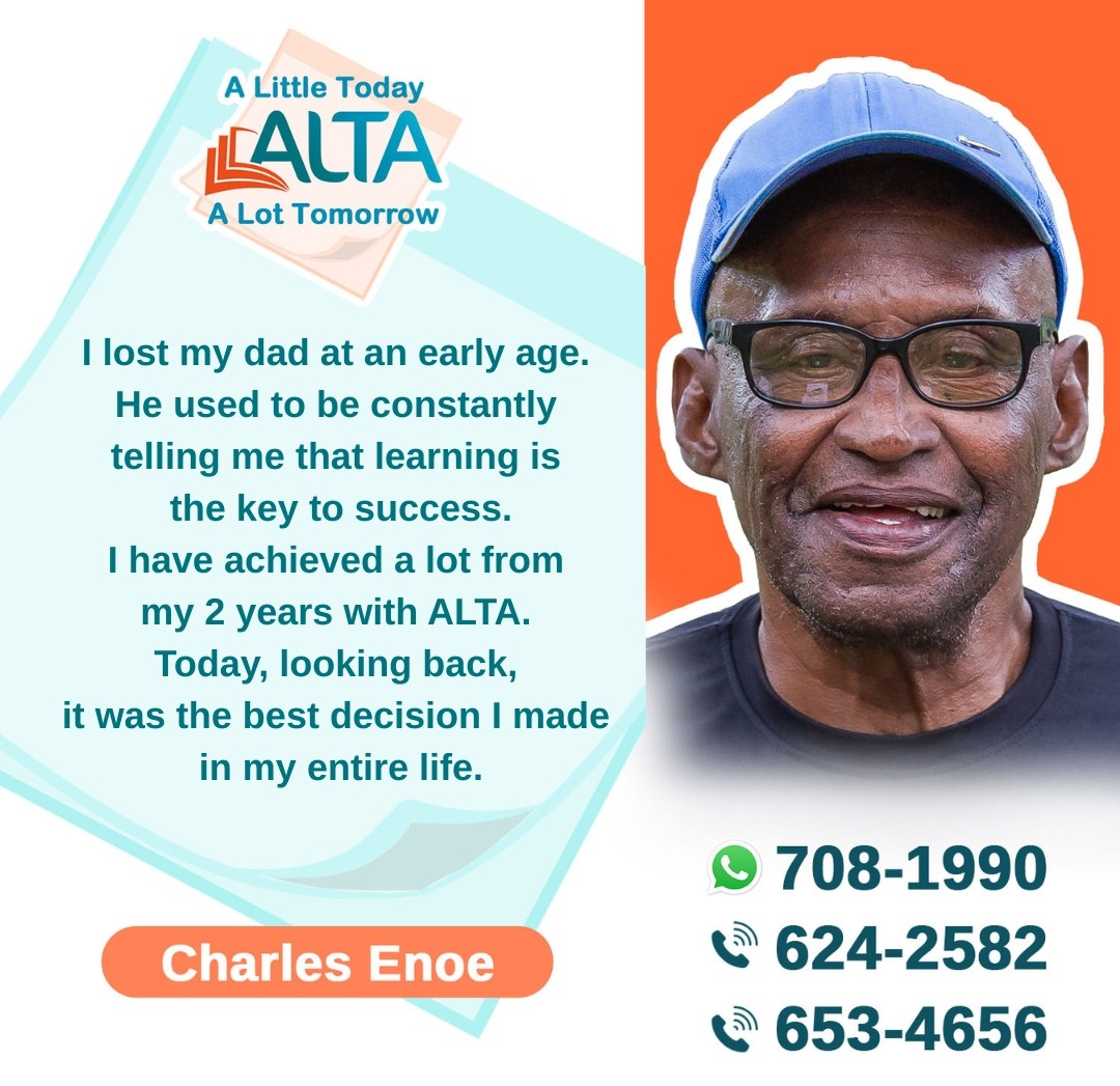 ALTA_TT's tweet photo. A little today, a lot tomorrow, ALTA 📖📝🫶
Charles, you are the key to your own success. Keep on learning. We are so proud of you. Well done!
#ALTA #literacy #readingandwriting #ALTAstudent #ALTAcampaign2026 https://t.co/3RAbNjTTr3