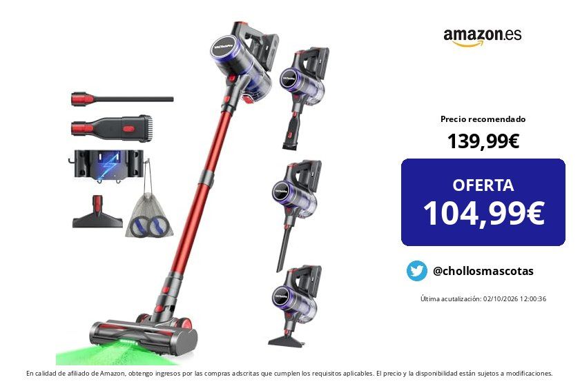 ChollosMascotas's tweet photo. ❌ Precio recomendado: 139,99 €
💶 OFERTA: 104,99 € (-25%)
✅ Cómpralo aquí 👉 https://t.co/c3qxZPP0uw
VACTechPro Aspiradora sin Cable, Escoba Aspirador sin Cable, Morado y Rojo
#aspirador #aspiradora https://t.co/ZgY780BJgW