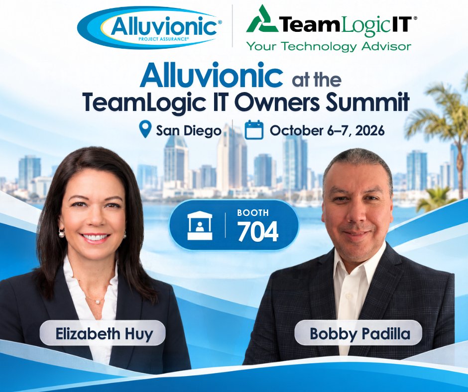 Alluvionic's tweet photo. Alluvionic is heading to San Diego for the 2026 TeamLogic IT Owners Summit, Oct. 6–7!

Attending? Stop by Booth 704 to connect with Elizabeth Huy and Bobby Padilla.

#Alluvionic https://t.co/mZbzf4JUZE