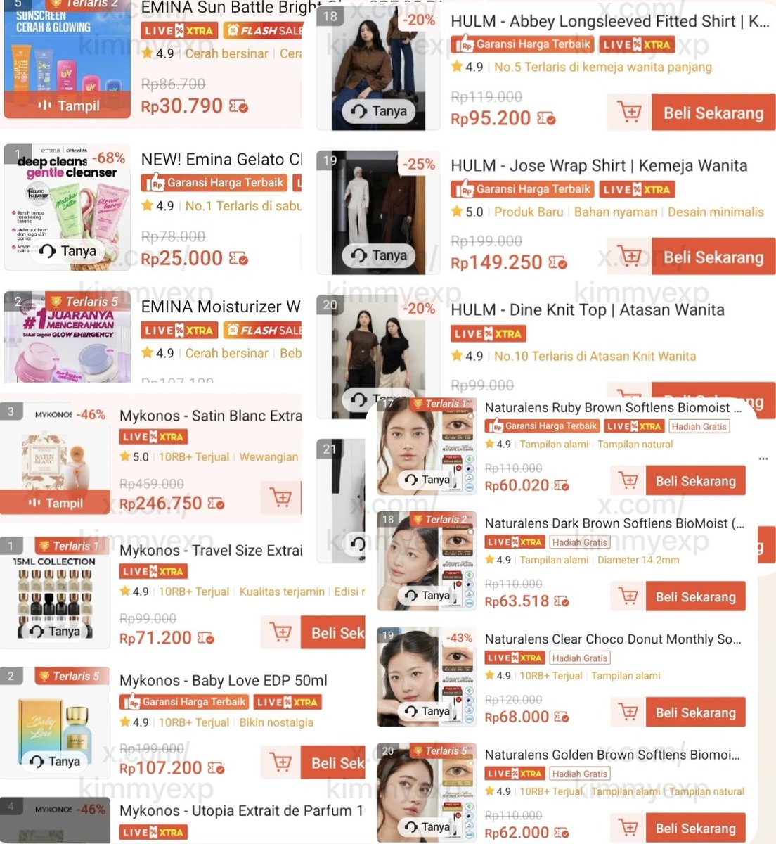 kimmyexp's tweet photo. yuk jgn lupa siapin produk yg butuh diskon 50% 30RB fashion & beauty 

✅vocnya ga rebutan, tapi berlaku cuma 5 menit

beberapa rekomendasi live XTRA:

parfum🧴
mykonos
https://t.co/hvHh4yIaIH
Octarine
https://t.co/6y5cTawiZr
heura
https://t.co/mWyaK4ynIL

makeup & skincare🌺
dazzle me
https://t.co/CoCSXET7wb
rose all day
https://t.co/K2i4YMuErp
barenbliss
https://t.co/NhbpiTS60T
finally found you
https://t.co/Sk7U0Gw3GD
dear me beauty
https://t.co/404l69YGvQ
🍓
harlette
https://t.co/kjWXZ0jb72
somebymi
https://t.co/02c8YViM3N
Scora
https://t.co/xHqq8bi3Ll
G2G
https://t.co/Fda6X9qcmZ
💄
makeover
https://t.co/3D7vZK0PnI
OMG beauty
https://t.co/yQmlI8jqWG
lightplus
https://t.co/eKXHjMIUfh
azarine
https://t.co/uLJHWa9tkF
facetology
https://t.co/tHfM1ZZARh
💅🏻
wardah
https://t.co/rdaZdmUMrO
skin1004
https://t.co/IW35sufQxT
cethapil
https://t.co/Ra9GtlqMIe
emina
https://t.co/OOkRuSxOA2
kahf
https://t.co/FsX9xynGsr

fashion👘
HULM
https://t.co/1bgYdRdxVw
girl fashion story
https://t.co/CvQiPGJ4gD
orimoza
https://t.co/xByCl1kaiw

softlens👓
https://t.co/LJrW6RPVvE

dll masi banyak