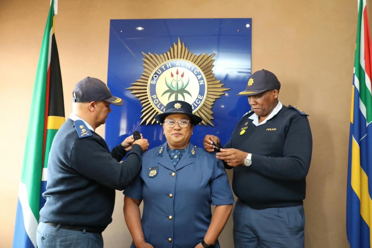 SAPoliceService's tweet photo. #sapsWC [WESTERN CAPE SAPS CONFERS RANKS ON 171 NEWLY PROMOTED OFFICERS]

Today, Friday, 2 October 2026, the Western Cape #SAPS hosted a rank-conferring ceremony at the Provincial Headquarters in Green Point, Cape Town, where 171 members were formally conferred with their new ranks.

The ceremony was officiated by the Western Cape Provincial Commissioner, Lieutenant General Sizakhele Dyantyi, together with members of the Provincial Management.

The promotions comprise 18 Colonels, 75 Lieutenant Colonels and 78 Captains, marking an important milestone in the careers of these officers and recognising their increased responsibilities within the organisation.

Addressing the newly promoted officers, Lieutenant General Dyantyi congratulated them on their achievements and reminded them that promotion comes with greater responsibility and accountability.

He sent them off with clear marching orders: to go out and make a meaningful difference in their respective environments, lead with purpose, and ensure that the communities they serve ultimately benefit from their commitment and leadership.

SAPS Western Cape congratulates all the newly promoted officers and wishes them every success as they take on their new responsibilities.

#ServiceExcellence #SAPSCareers ST

https://t.co/W4fOKtng2b