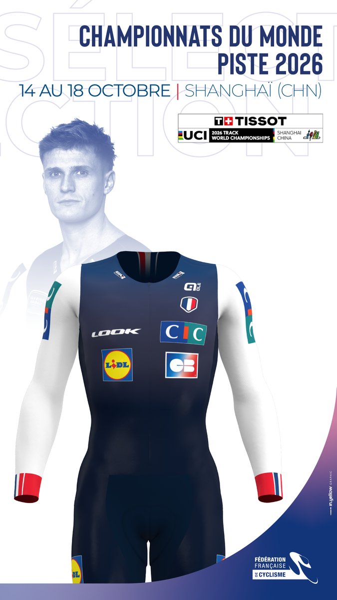 FFCyclisme's tweet photo. Championnats du monde de cyclisme sur piste 2026 🇨🇳 🌈

📣 Découvrez la sélection de l'équipe de France endurance et sprint qui partira à la conquête du maillot 🌈 ➡️ https://t.co/FywjtxhYnp

#France #Worlds #Uci #Piste #Track https://t.co/6BNXAvfVhZ