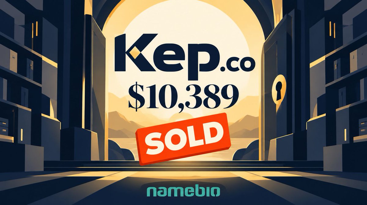 NameBio's tweet photo. Yesterday saw $649k in domain name sales, including:

$10,389 Kep․co
$7,995 Cosmic․si
$7,518 Caffeinate․com
$6,600 WeSwap․com
$6,000 Fischer․org
$5,700 99Poker․com
$5,655 PostX․com
$4,999 Keen․cc
$4,880 Real․markets
$4,000 ProductiveBot․com
$3,874 Cognity․ai
$3,595 AHNA․ai
$3,399 RidgeSpark․com
$3,299 TREH․com
$3,200 Patch․gg

📊 Top 100 Sales: https://t.co/iqCnljKaok
Repeat sales + charts in reply 👇