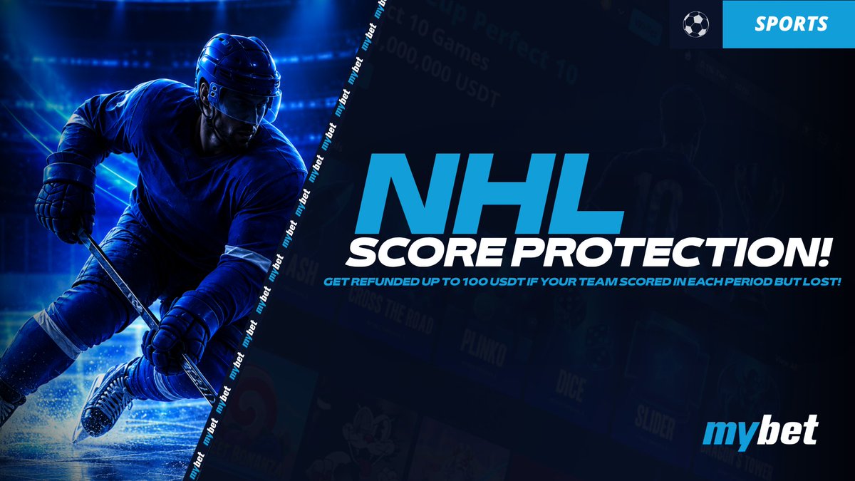 Mybet_game's tweet photo. NHL SCORE PROTECTION 🏒🔥

Team scored in every period but still lost? We’ve got you covered.

Place a pre-match single bet of 10 USDT+ on any qualifying NHL market. If your team scores in every period but loses the game, get your stake back as a FREE BET up to 100 USDT.

🏒 Score every period.
❌ Still lose.
💰 Get your second shot.

Check the full promo & start betting:
https://t.co/4fxVwpqYzv

#NHL #NHLBetting #IceHockey #SportsBetting #HockeyBetting #BettingPromo #ScoreProtection #Mybet