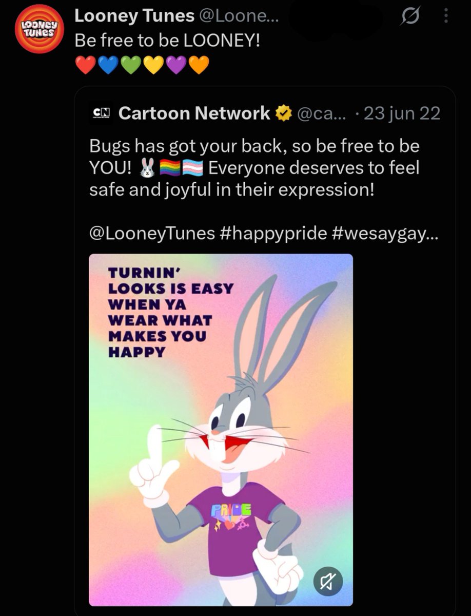 Silv__Silv's tweet photo. Como dato curioso, ayer me di cuenta que el perfil oficial abandonado de los Looney Tunes trataba el ser "looney" como equivalente a ser queer 🏳️‍🌈 https://t.co/0NM7w8xBIP