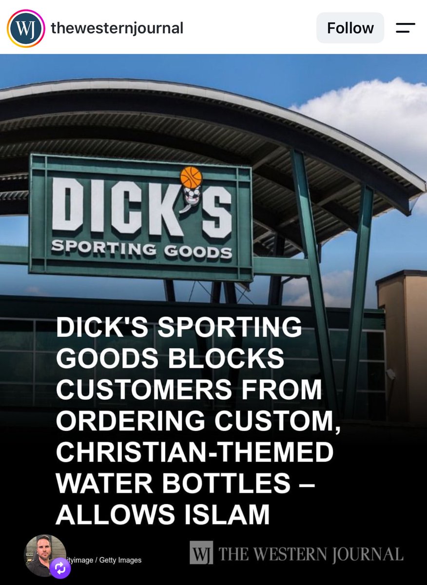 RobSchneider's tweet photo. I will be making zero sports purchases from @DICKS because they are 
#CHRISTIANOPHOBIC https://t.co/NYtXCfVQI1