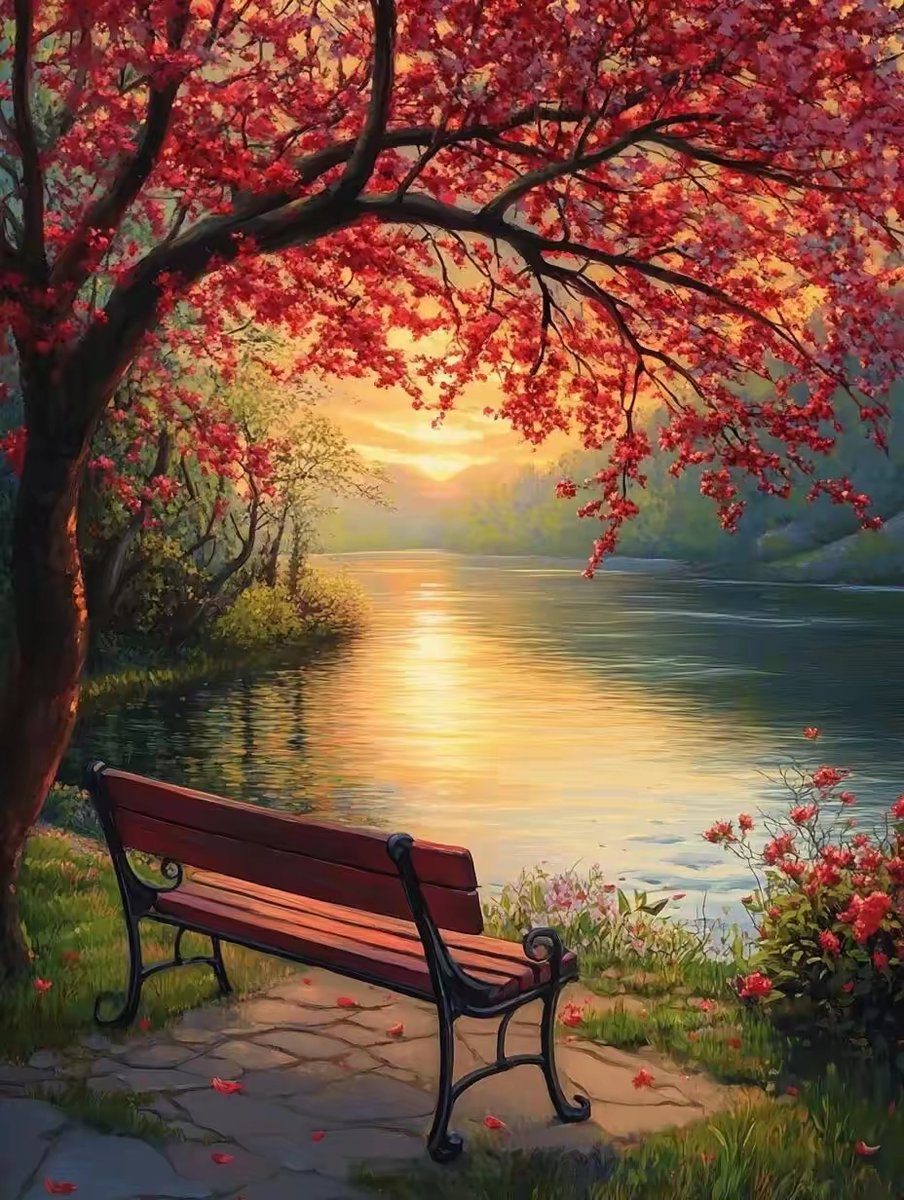 NatalieValjffl's tweet photo. Today I had a great time at the park—sat on a bench with my friends, the sunset was so beautiful, what a nice day to just stay and share moments! https://t.co/Y0hepzjZTO
