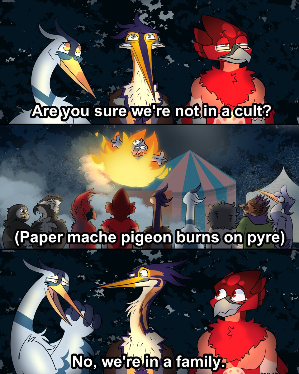 HatchThePigeon's tweet photo. Birds aren't a cult, we're a 𝒻𝒶𝓂𝒾𝓁𝓎 https://t.co/uZSRTVkswy