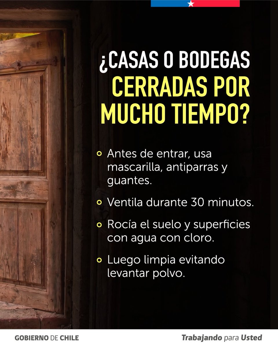 Salud_Responde's tweet photo. 🐭⚠️ ¡Prevengamos el Hanta!
🧤 Usa guantes y mascarilla.
🌬️ Ventila por 30 minutos antes de ingresar a lugares cerrados.
🏠 Mantén casas, bodegas y patios limpios y libres de maleza.
🥫 Guarda alimentos y agua en recipientes herméticos.

📞 Salud Responde 600 360 7777 https://t.co/yQrCdgqkiP