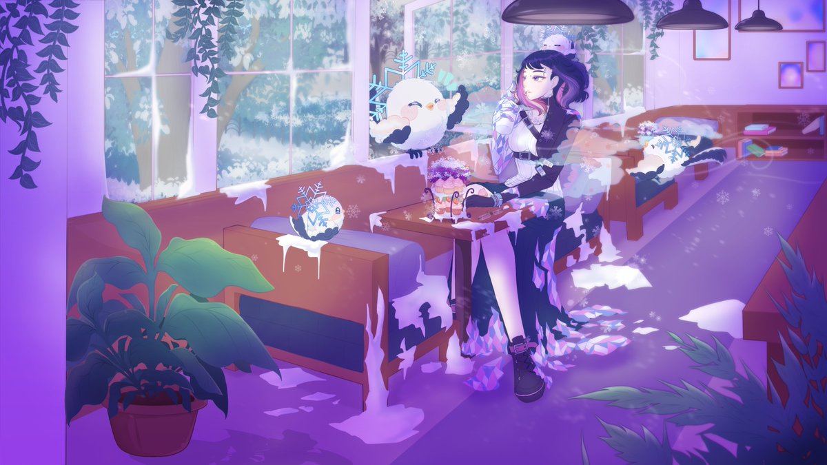 Bell_e_Krow's tweet photo. Trabalhinho para @samwintertide concluído com sucesso agora aguardo o convite para tomar esse café gelado também, parece muito bom!🥰😂
#vtuber #arte #cute #kawaii #art #arte #desenho #comission #comissionsopen #digitalart #brart #ARTBR https://t.co/LXOD0sxZJX