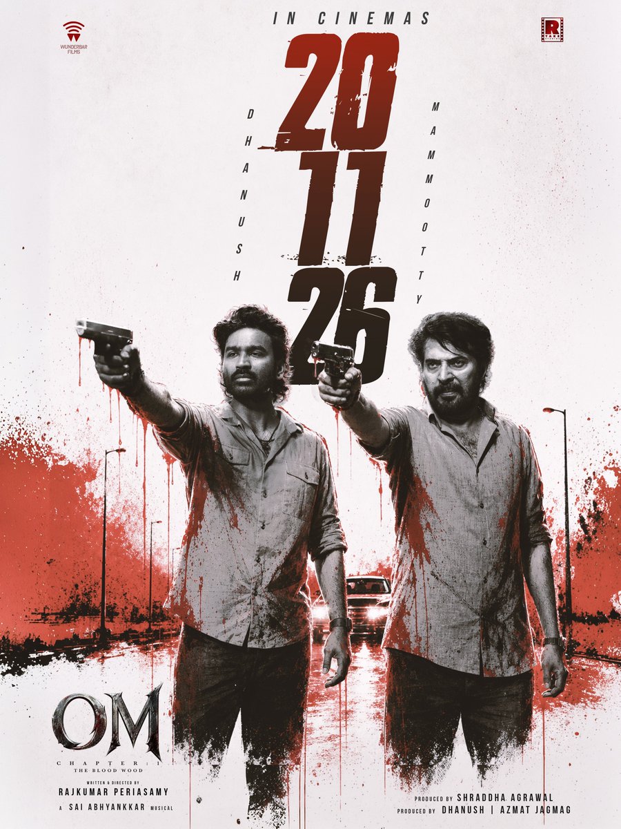 filmy_south_'s tweet photo. Hello Dhanush Fans, #OM will hv a grand release on 20.11.2026 ๐ฅ๐ฃ Mammootty inclusion adds gud expectations. #OMfromNov20
#SaiAbhyankkar #dhanush https://t.co/LPagXf3Yiy