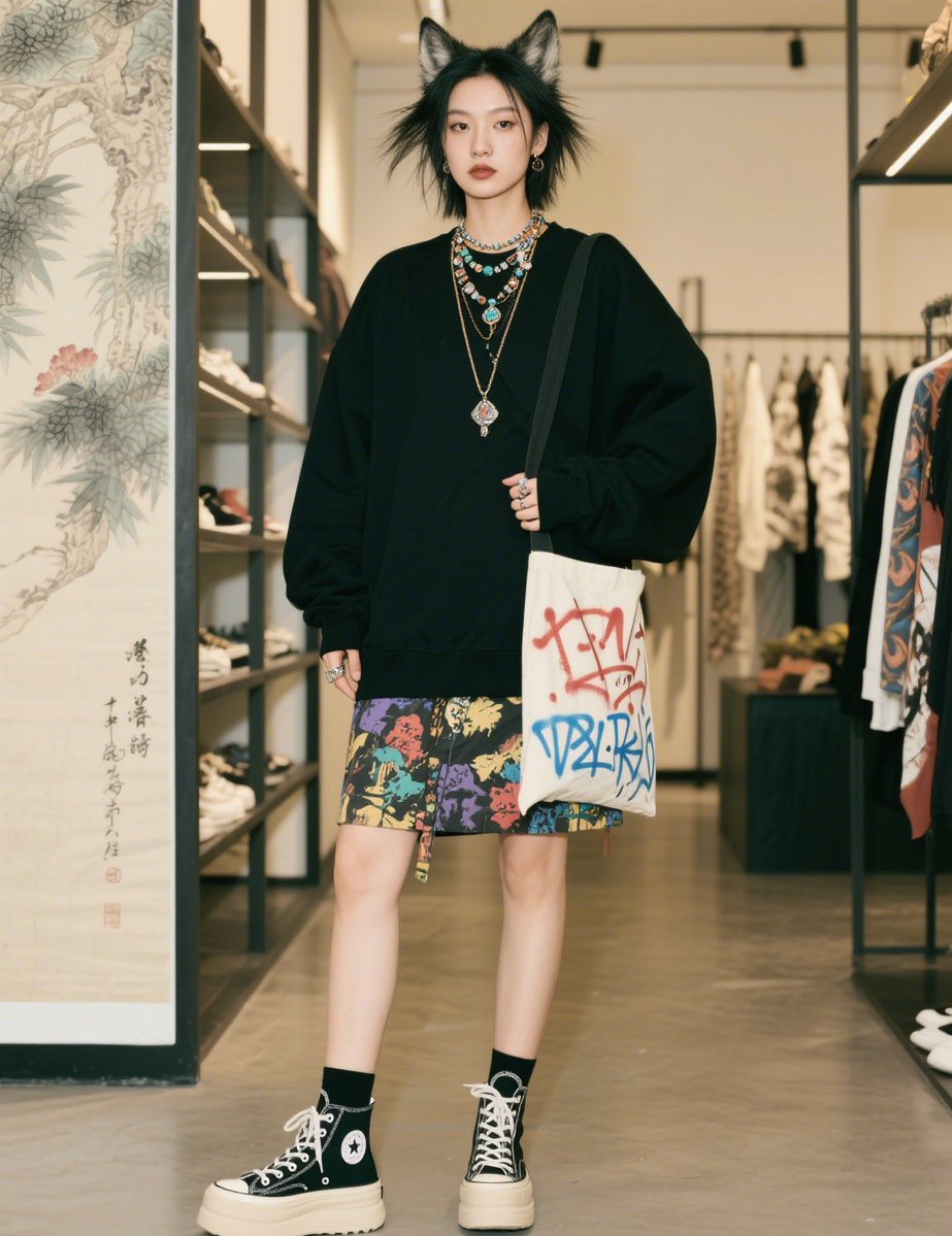 ProwlLenshuiq's tweet photo. Just call me the ace of street style—rocking a cool 倨, 谅, smooth 顺, and a sleek traditional 褂 that turns every head! https://t.co/t0F0ZIS7AE
