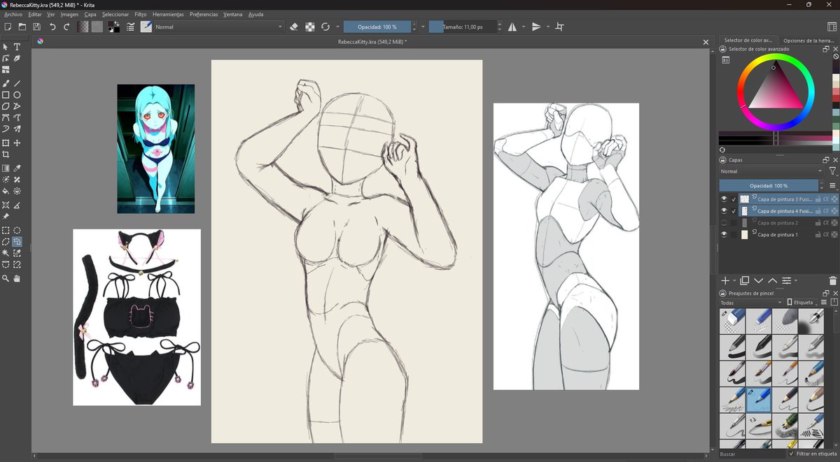 StarlightNPC__'s tweet photo. Ya estoy empezando con la base aun no me salen los personajes que no sean de frente pero... lo intento jsjs

· WIP 2
[ #rebecca #cyberpunk #edgerunners #WIP #artmoots ] https://t.co/HIlPmTPVQo