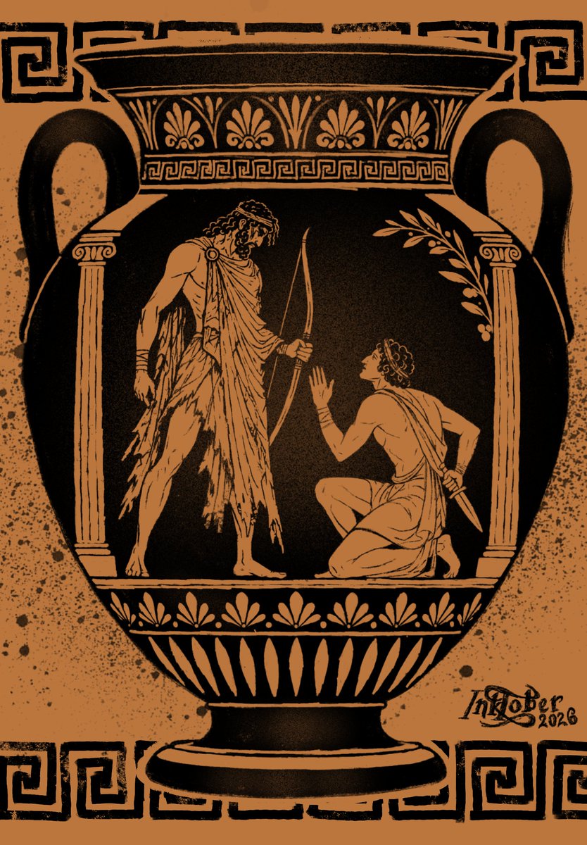 Vesperbats's tweet photo. Day 2 🏺
#inktober #inktober2026 #odysseus https://t.co/XDkPKxWBiH