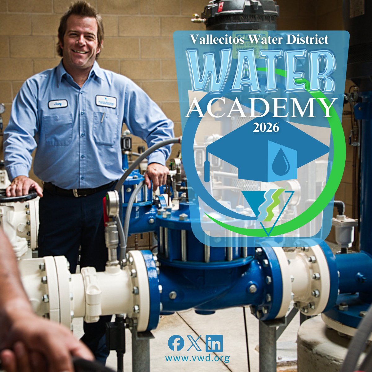 vallecitoswater's tweet photo. 🚨 Ready to geek out over water? Go behind the scenes at our Water Academy! Meet the experts and see how we keep everything flowing. Spots fill fast—sign up now: https://t.co/lJVMbfT7Ru #VallecitosWater #LearnWithUs https://t.co/5SnZBHB5b0