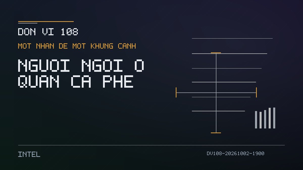 donvi108's tweet photo. Chiếc ghế bên cửa sổ. Ly cà phê đã nguội. Một người vẫn chưa đứng dậy.

Đôi khi, điều khiến ta nhớ một cảnh không phải chuyện xảy ra — mà là sự chờ đợi.

Cảnh hư cấu gợi từ NGƯỜI NGỒI Ở QUÁN CÀ PHÊ — Hạ Kỳ, Đơn Vị 108. https://t.co/UXHY5gjvAP