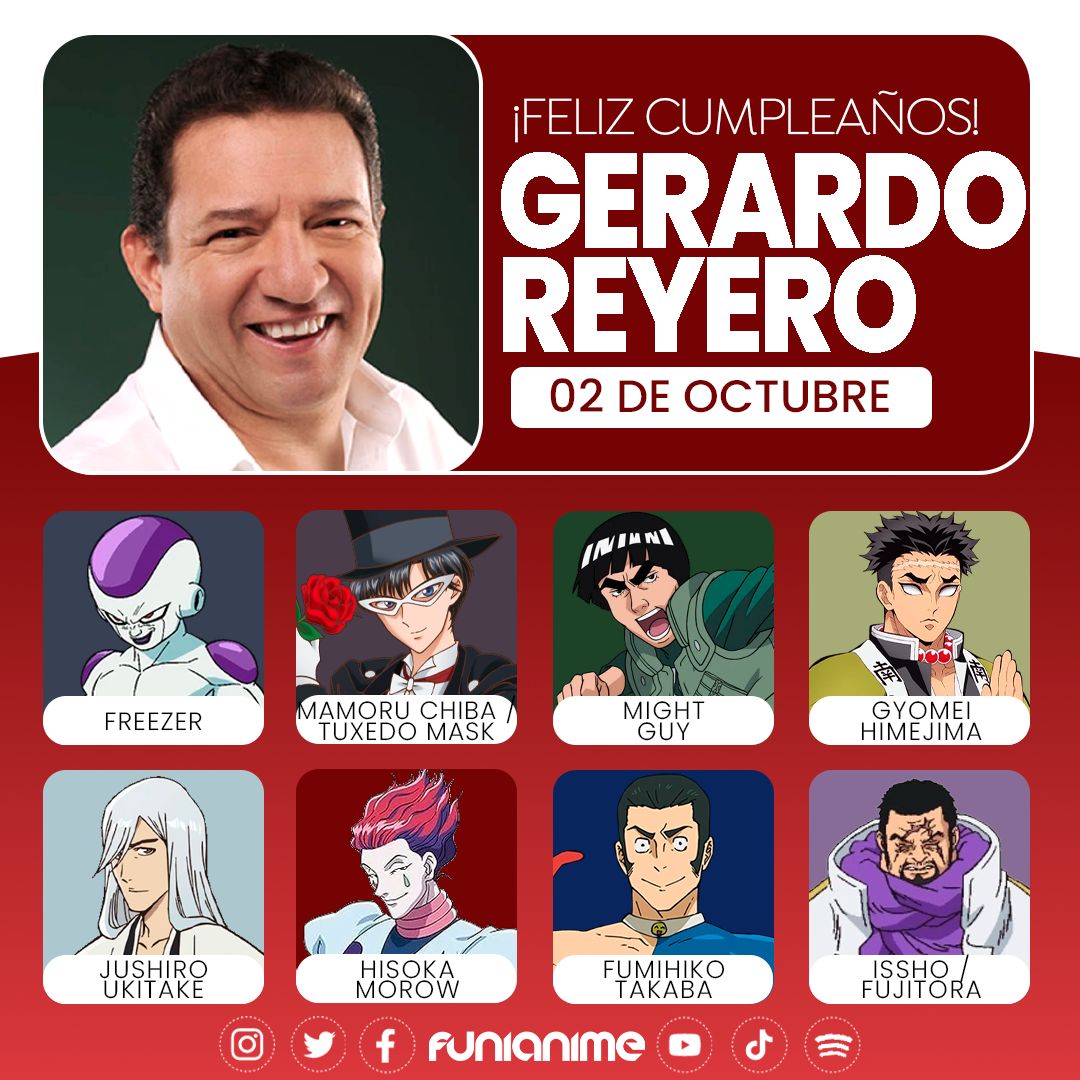 funianime's tweet photo. 🥳🎈 El actor de doblaje Gerardo Reyero está de cumpleaños. ¡Muchas felicidades! 🎈🥳 @GerardoReyero https://t.co/Gfzh5mgyg3