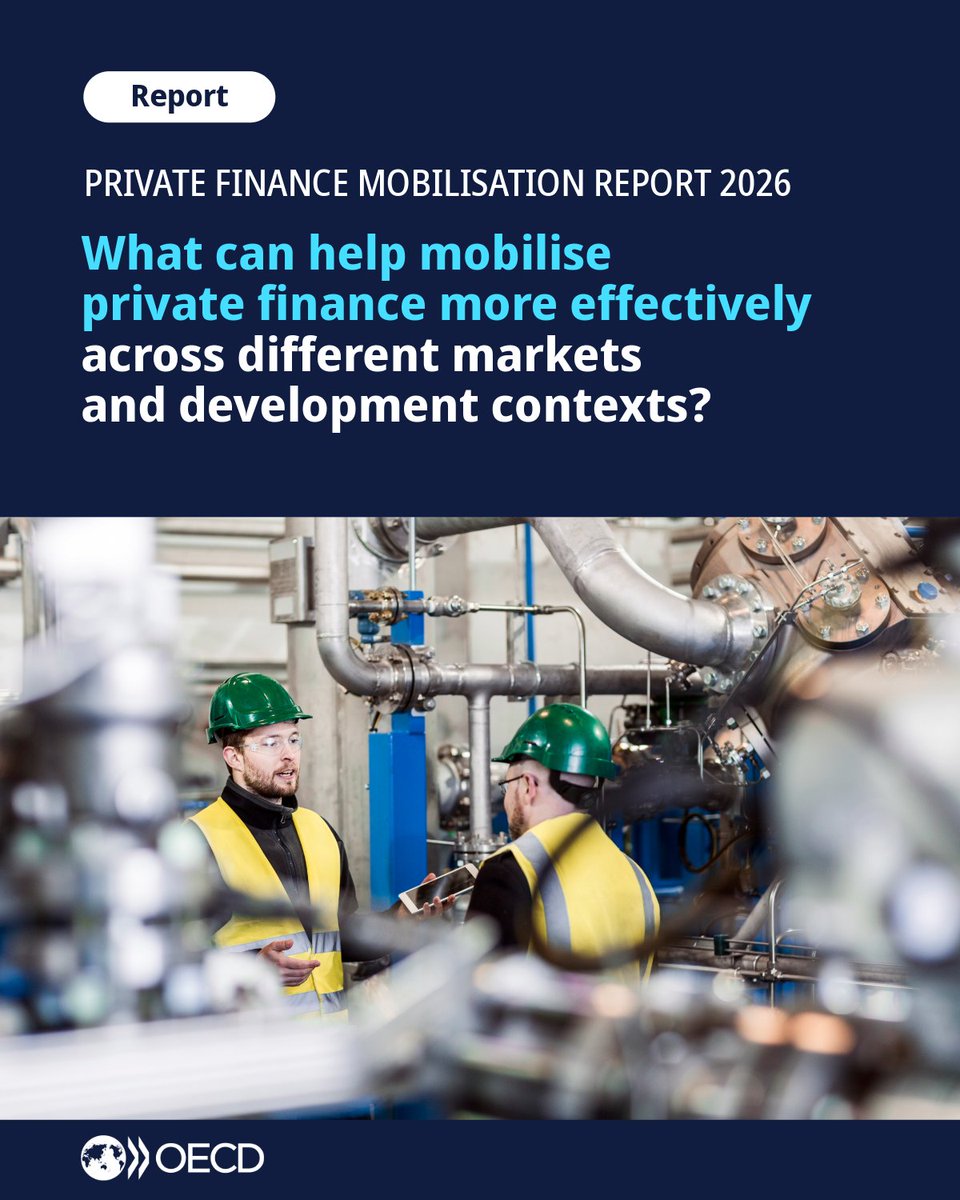 OECDdev's tweet photo. When mobilising private finance for development, investors need reliable information to assess risks and opportunities, alongside more aligned approaches and standardised financing structures across markets.

🔗 Download the report: https://t.co/RrEYQvVpRF https://t.co/iYqWnpVN5H